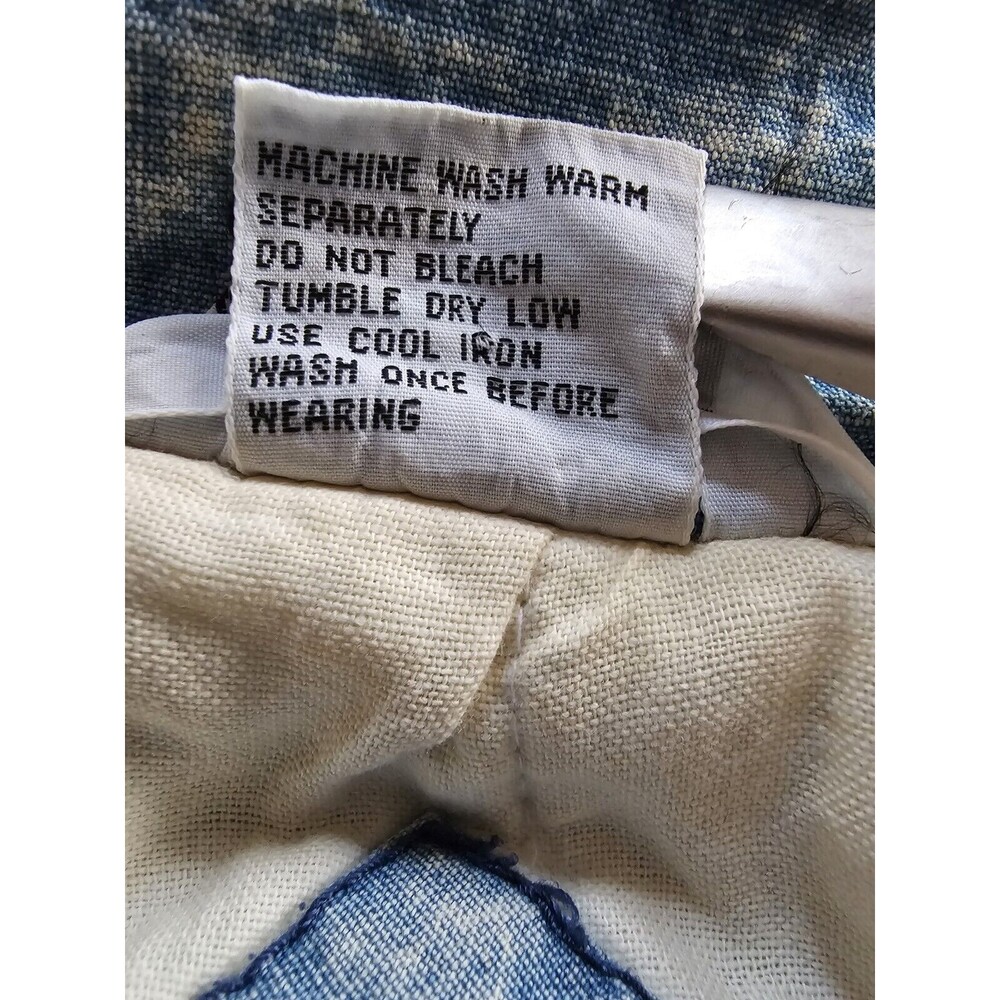 Vintage Cristina Coat Womens Acid Washed Full Zip Denim Coat Size Large - Picture 6 of 13